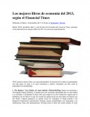 Los mejores libros de economía del 2013, según el Financial Times