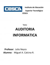 El nuevo Ejemplo AUDITORIA INFORMATICA. Página 1