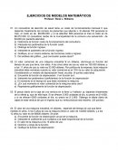 EJERCICIOS DE MODELOS MATEMÁTICOS