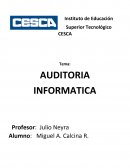 El nuevo Ejemplo AUDITORIA INFORMATICA