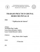 Tipificación del Aborto