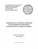 Fundamentos de la informática y aplicaciones de las tecnologías de la información y comunicación TIC