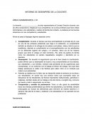 INFORME DE DESEMPEÑO DE LA DOCENTE