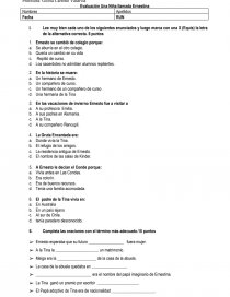 Evaluación Una Niña llamada Ernestina. Página 1