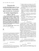 Proyecto de prefactibilidad para el uso de Realidad Aumentada para incentivar el turismo en ruinas arqueológicas (Mayo 2015)