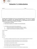 Evaluación n° 1: Cinética Química