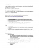 Tecnología de la información- técnicas de seguridad – Código para la práctica de la gestión de la seguridad de la información