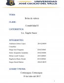 Bolsa de valores Clase: Contabilidad II