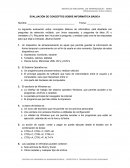EVALUACIÓN DE CONCEPTOS SOBRE INFORMÁTICA BÁSICA