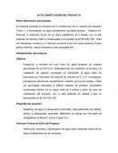 Acta Constitución del proyecto. Breve descripción del proyecto