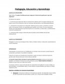 Pedagogía, Educación y Aprendizaje ¿QUÉ ES LA EDUCACIÓN?