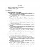 Juan Valdez. Detallar los hechos relevantes del caso (mínimo 25). Responder las preguntas de caso