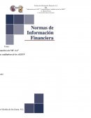 Cuales son las Normas de informacion financiera