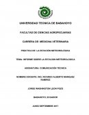 INFORME SOBRE LA ESTACION METEOROLOGICA