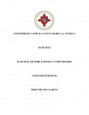 ECOLOGÍA DE POBLACIONES Y COMUNIDADES