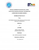 DETERMINACION DEL PESO MOLECULAR DE UN ACIDO (ANALISIS VOLUMETRICO)