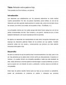 Relación entre padre e hijo. Texto paralelo de (Dos hombres y una pierna)