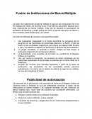 Fusión de Instituciones de Banca Múltiple