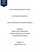 ORDENÉS DE PRODUCCIÓN INDUSTRIA TÉCNICA ASOCIADA