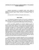 SENTENCIA DE JUICIO RELATIVO AL RECONOCIMIENTO Y TITULACIÓN DE BIENES COMUNALES