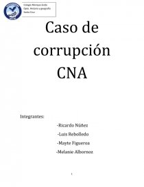 Caso de corrupción CNA. Página 1