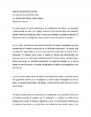 Investigacion educativa. Reporte de Lectura