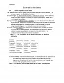 Capítulo 1 La matriz de datos