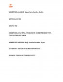 PRODUCCIÓN DE CONTENIDOS PARA EDUCACIÓN A DISTANCIA