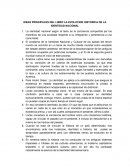 IDEAS PRINCIPALES DEL LIBRO LA EVOLUCION HISTORICA DE LA IDENTIDAD NACIONAL