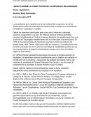Ensayo sobre constitucion de la republica de Honduras