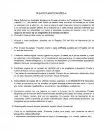 REQUISITOS ADOPCION INTERNA. Página 1