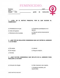 FEMINICIDIO encuesta. Página 1