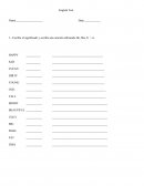 Repaso Prueba de Ingles