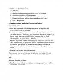 ¿FILOSOFIA EN LA EDUCACION?. Página 1