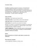 Conceptos de Tarifas