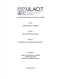 Investigación II por equipos, Retail Framework. Página 1