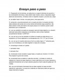 Ensayo paso a paso