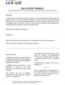 DILATACIÓN TÉRMICA RESUMEN