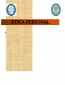 INFORME DEL TRABAJO “ETICA PERSONAL”