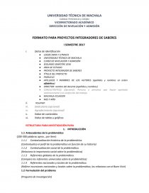 FORMATO PARA PROYECTOS INTEGRADORES DE SABERES. Página 1
