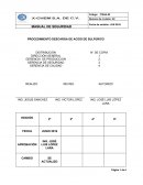 PROCEDIMIENTO DESCARGA DE ACIDO DE SULFÚRICO EN LAS INSTALACIONES DEL CLIENTE