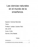 Las ciencias naturales en el mundo de la enseñanza