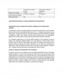 ¿Qué diferencias existen en cada procedimiento del experimento?