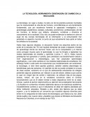 LA TECNOLOGÍA, HERRAMIENTA GENERADORA DE CAMBIO EN LA EDUCACIÓN.