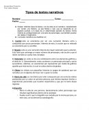 Tipos de textos narrativos
