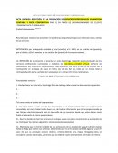 Acta entrega-recepción de servicios profesionales