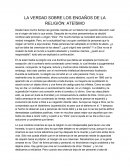 LA VERDAD SOBRE LOS ENGAÑOS DE LA RELIGIÓN: ATEÍSMO