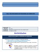 OBJETIVO - Realizar reconocimiento del programa de formación