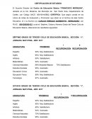 CERTIFICACIÓN DE ESTUDIOS