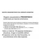 Registro arqueobotánico PREHISPÁNICO conformado por taxones americanos